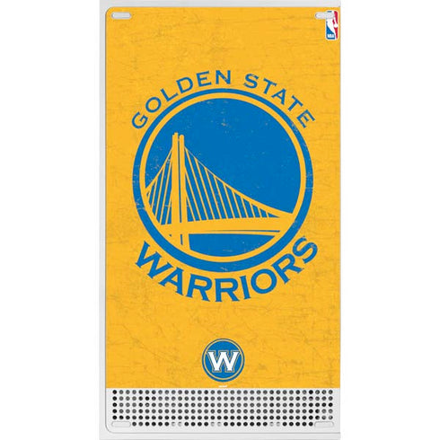 NBA Golden State Warriors Distressed Xbox Series S Console Skin
